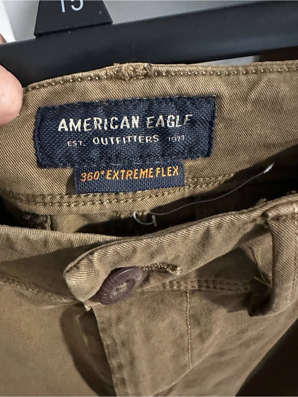 American Eagle 360 Extreme Flex Slim Chino Pants Bundle Size 28/32 Tan Navy - Picture 3 of 9